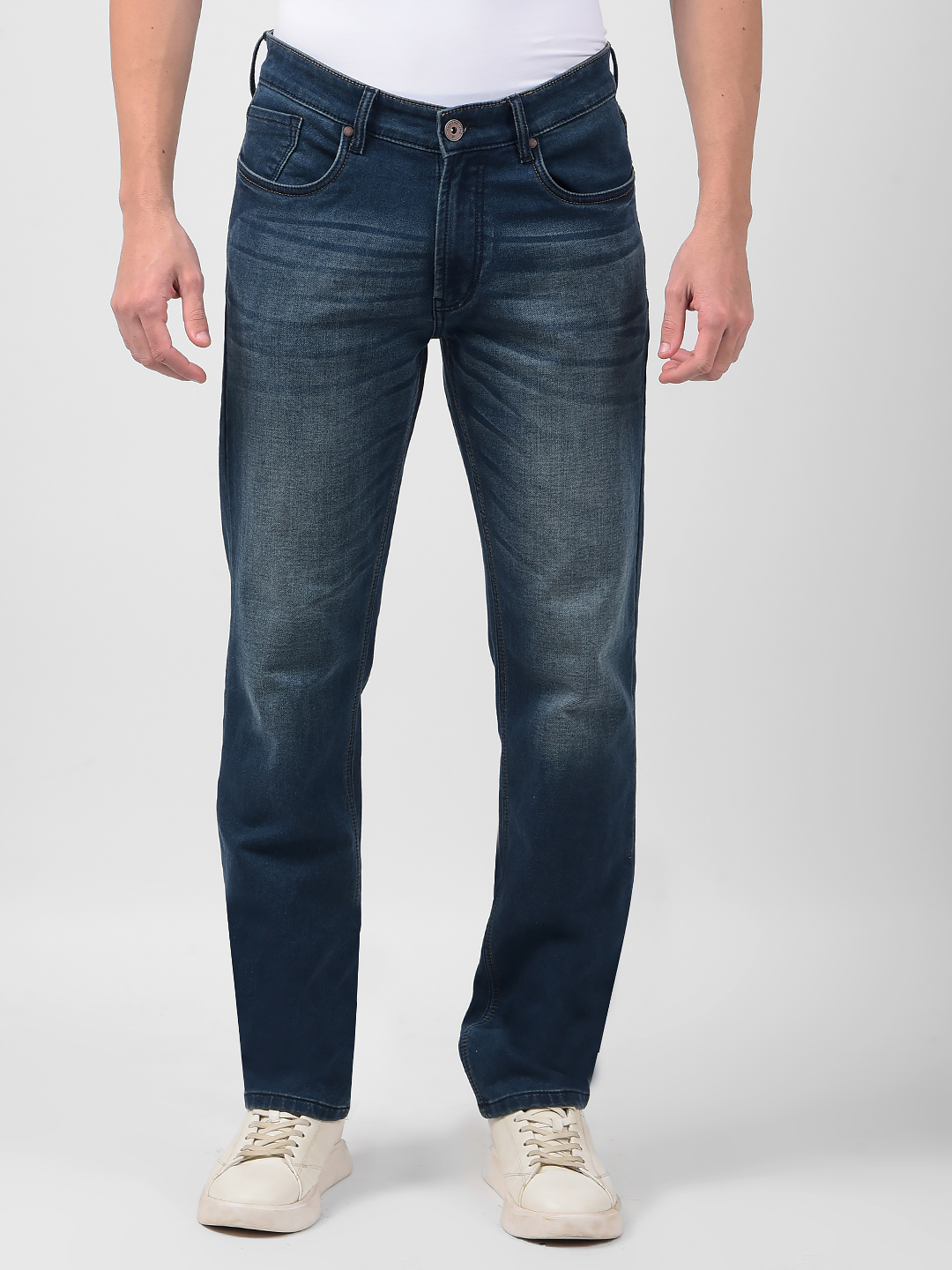 Numero Uno Men Solid Blue Jeans